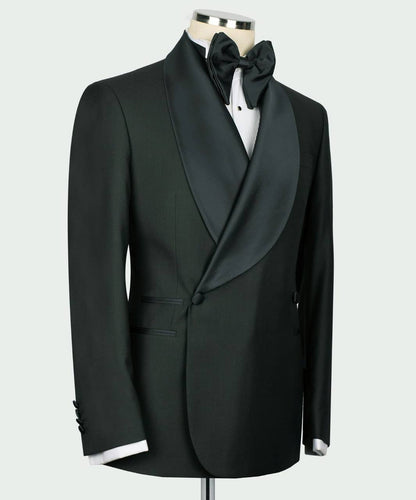 Double Button Green Tuxedo