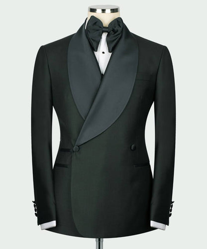 Double Button Green Tuxedo