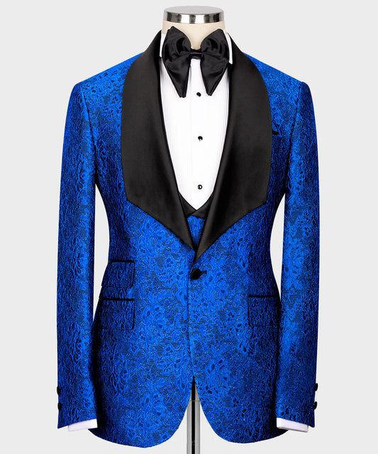 Patterned Blue Tuxedo