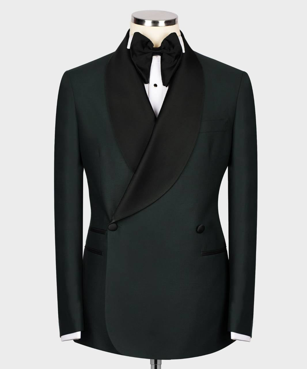 Green Tuxedo With Black Collar