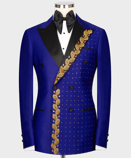 Blue Patterned Custom Design Tuxedo