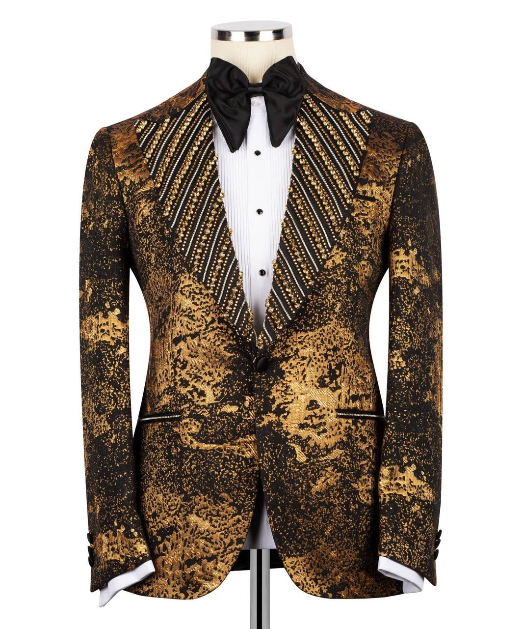 Pattern 3 Piece Exclusive Mens Tuxedo