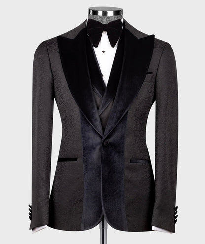 Velvet Lapel Black Tuxedo