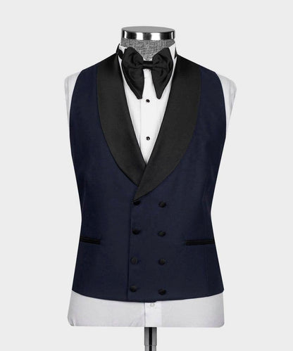 Three Piece Navy Blue Men’s Tuxedo