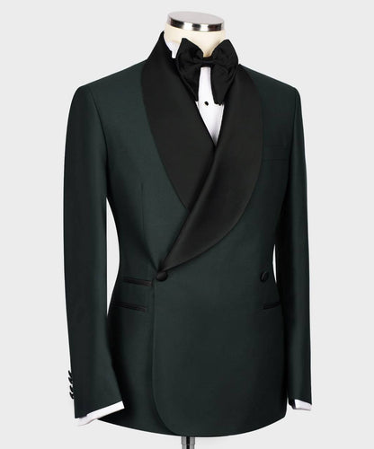 Green Tuxedo With Black Collar