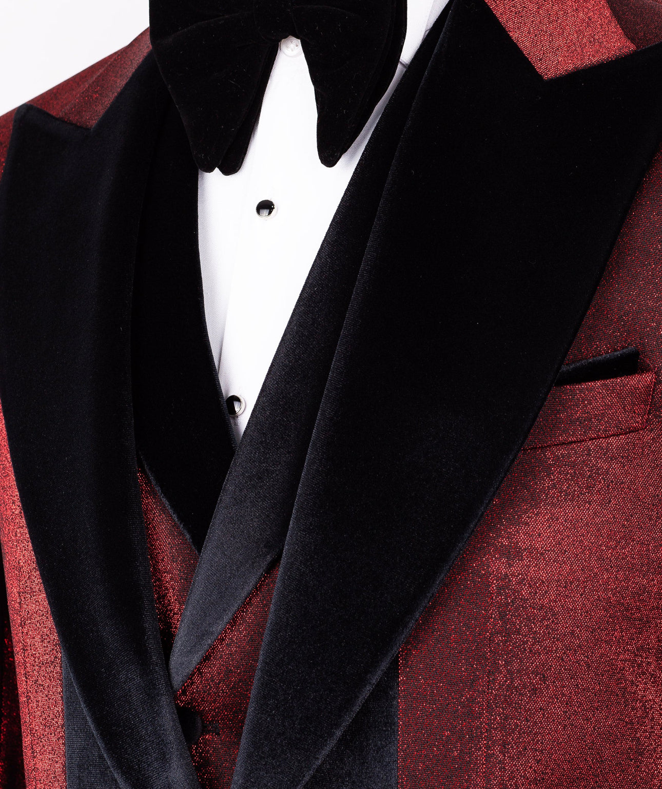 Velvet Lapel Red Tuxedo