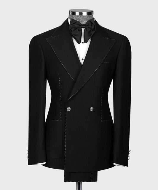 Elegant Stitched Double Breasted Suit