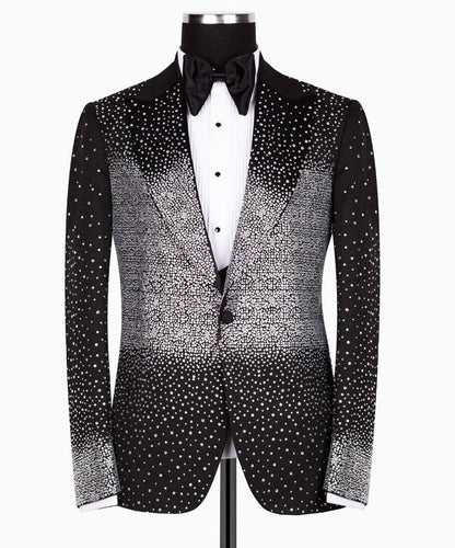 Black Tuxedo with Crystal Embroidered