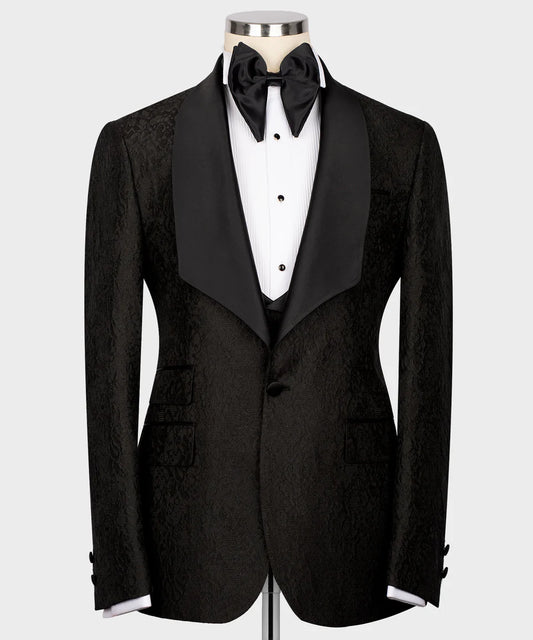 Embossed Fabric Black Tuxedo