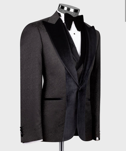 Velvet Lapel Black Tuxedo