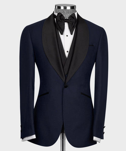 Three Piece Navy Blue Men’s Tuxedo