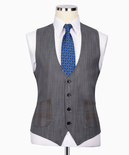 Plaid Three Piece Business Suit