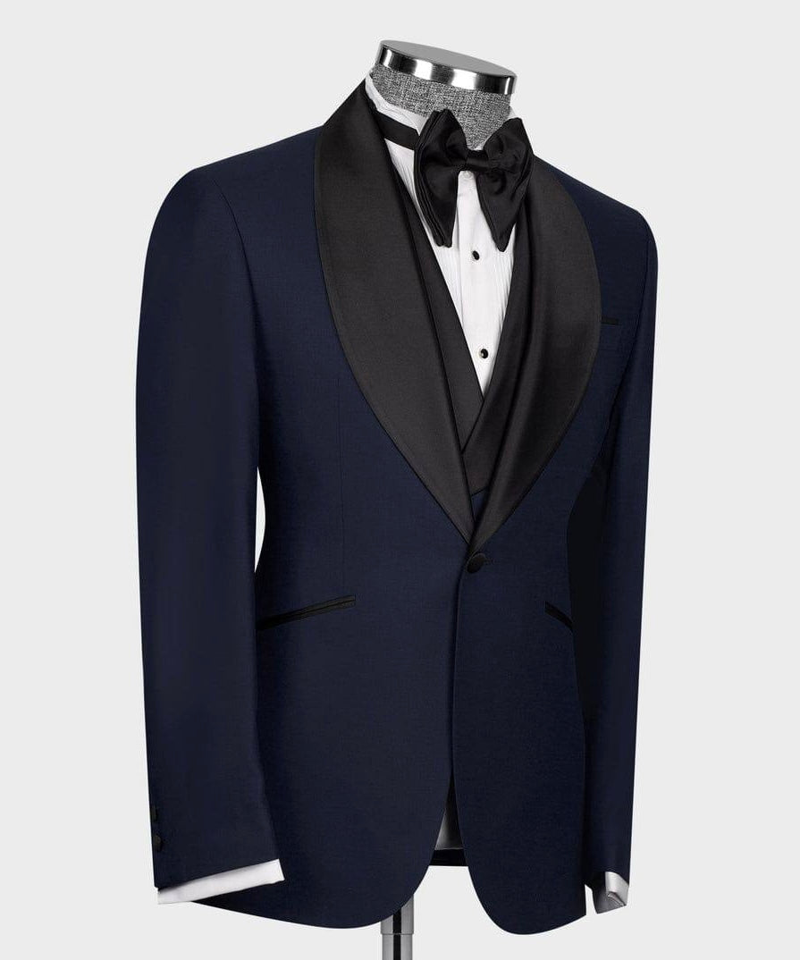 Three Piece Navy Blue Men’s Tuxedo