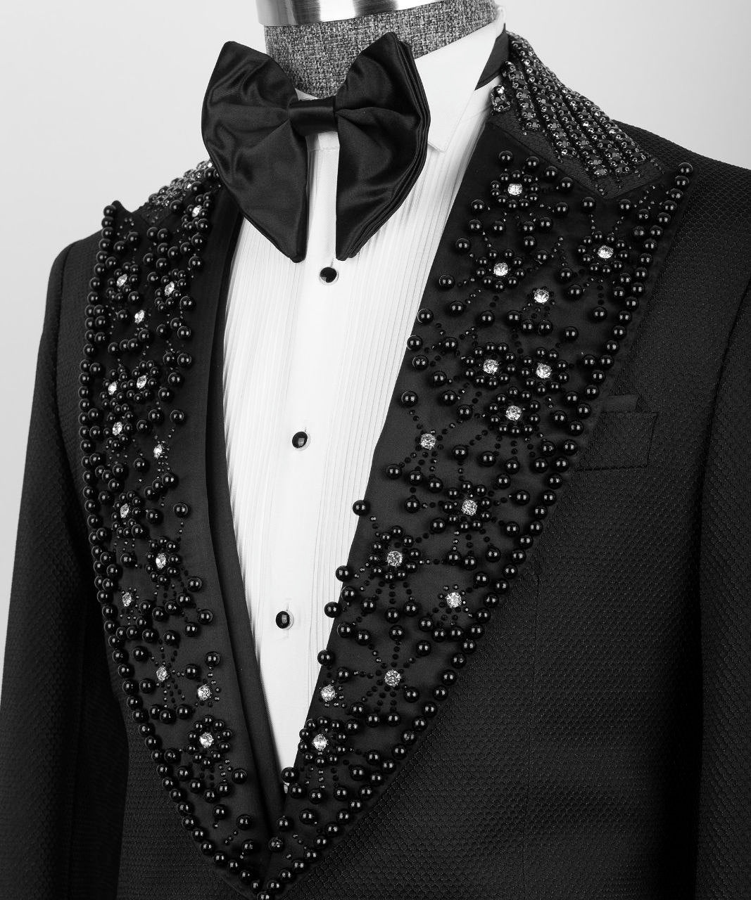 Rhinestone Embellished Black Tuxedo